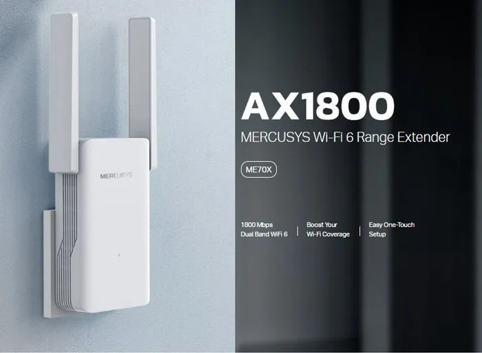 MERCUSYS range extender ME70X, Wi-Fi 6, 1800Mbps AX1800, Ver. 1.0 — εικόνα 2