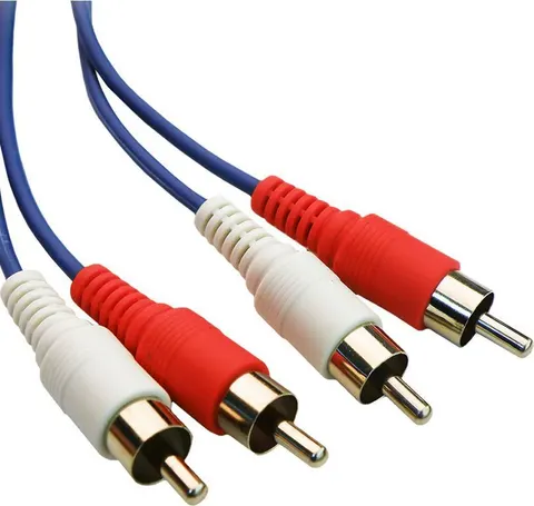 POWERTECH καλώδιο 2x RCA σε 2x RCA CAB-R001, 1.5m, μπλε
