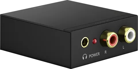 GOOBAY μετατροπέας ήχου 58493, Coaxial/Toslink σε 2x RCA, μαύρος