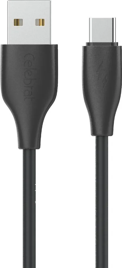 CELEBRAT καλώδιο USB-C σε USB CB-31A, 3A, 480Mbps, 1m, μαύρο — εικόνα 3