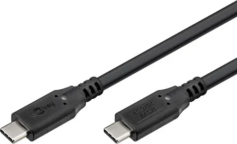 GOOBAY καλώδιο USB-C 74185, USB4, 240W, 40Gbps, 8K/60Hz, 1.8m, μαύρο