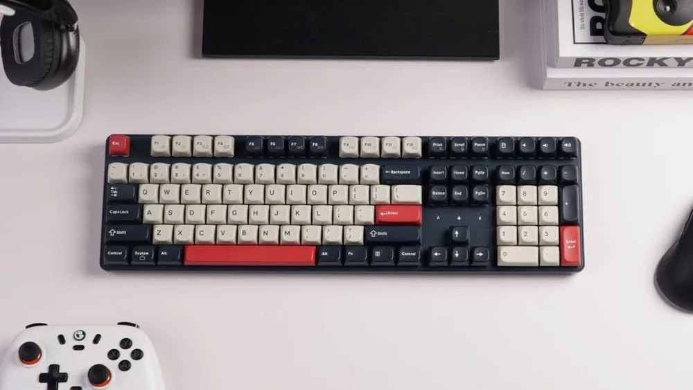 Keychron J5 (KJ5-H1Z) QMK Wireless Mechanical Keyboard Red Switch Hot-Swap RGB 100% US Dark Blue — εικόνα 2