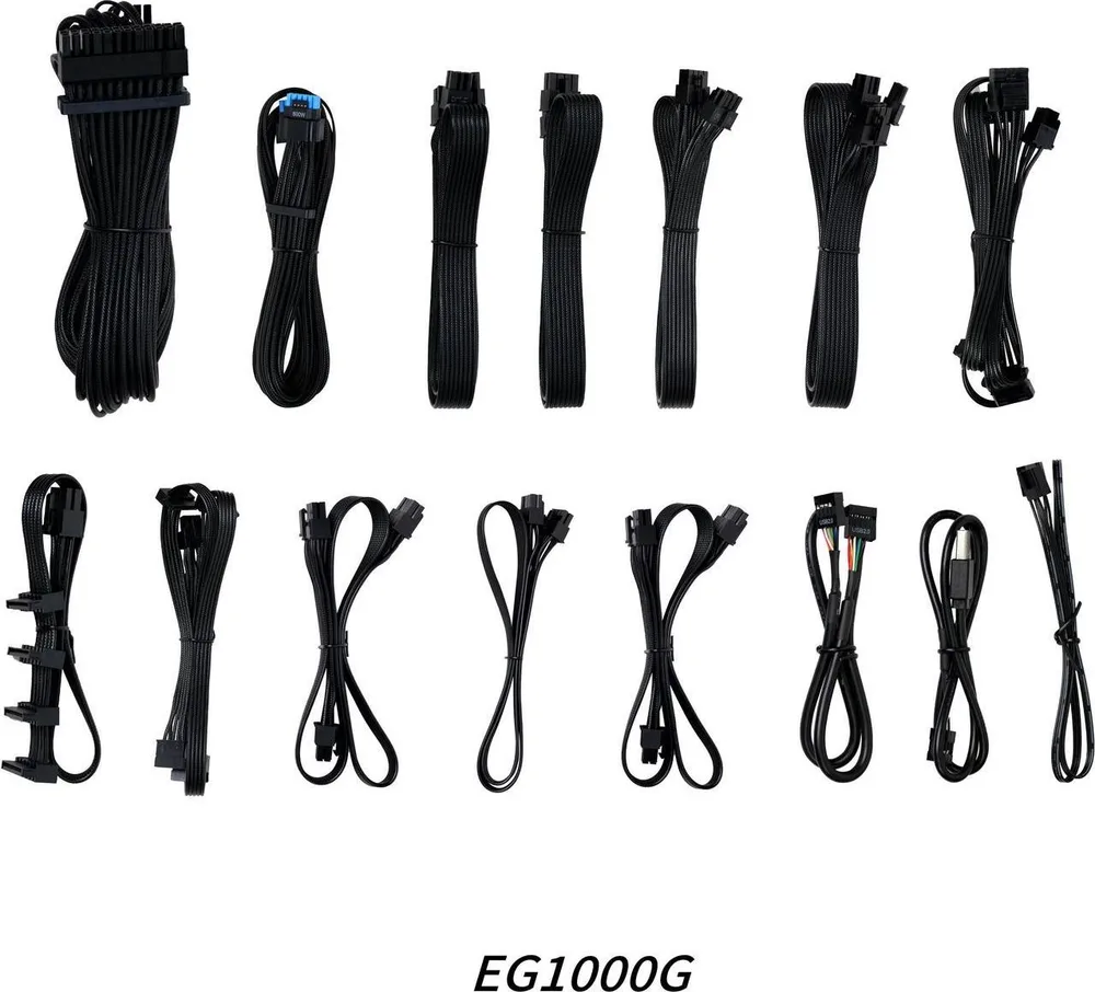 LIAN LI Edge 1000W Black 80+ Gold (with USB HUB), Fully Modular ATX PSU — εικόνα 6