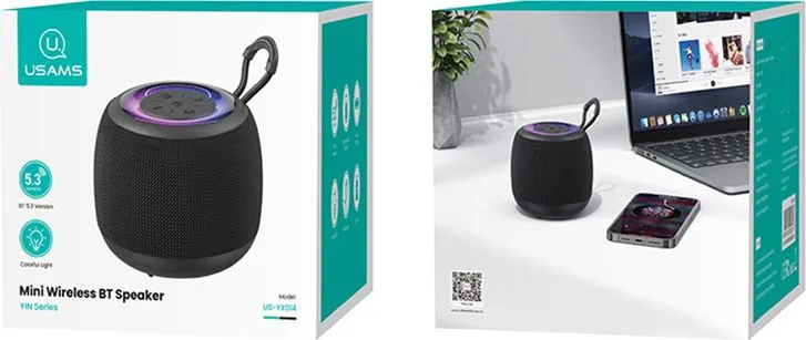 USAMS φορητό ηχείο US-YX014, 10W, Bluetooth, 1200mAh, μαύρο — εικόνα 6