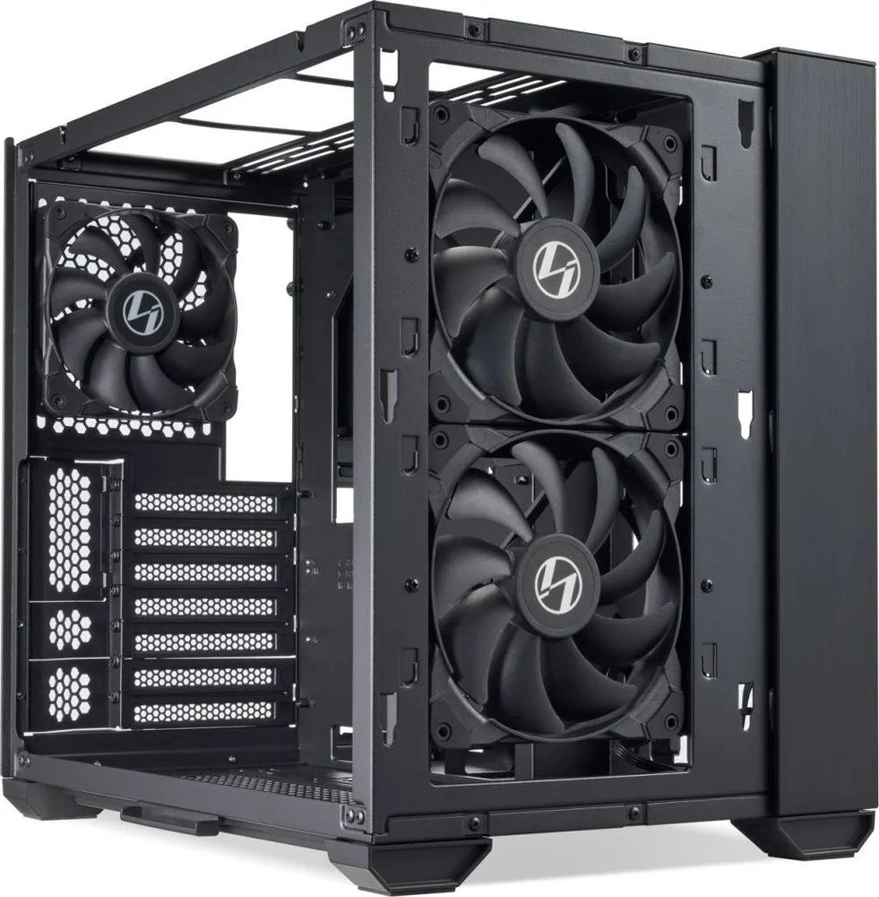 LIAN LI O11 AIR MINI Black PC Case ATX / M-ATX with 3 standard Fans (front 120mmx2, rear 120mmx1) Me — εικόνα 8