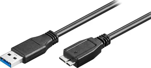 POWERTECH καλώδιο USB σε Micro B USB CAB-U142, 5Gbps, 0.5m, μαύρο