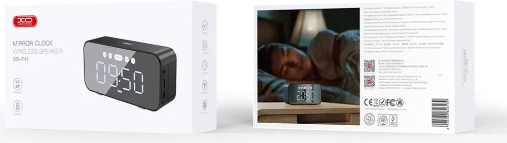 XO F41 Mirror Bluetooth ηχείο, ΡΟΛΟΙ, μαύρο — εικόνα 2
