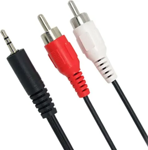 POWERTECH καλώδιο 3.5mm σε 2x RCA CAB-R007, 1.5m, μαύρο