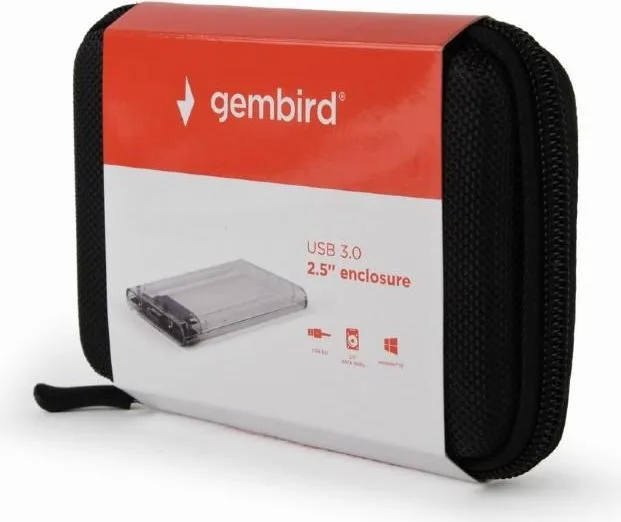 GEMBIRD θήκη για HDD 2.5" USB 3.0 ΔΙΑΦΑΝΗ για ΔΙΣΚΟ 9.5ΜΜ — εικόνα 4