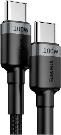 BASEUS Cafule, καλώδιο ΓΡΗΓΟΡΗΣ φόρτισης, Type-C ΣΕ Type-C, 2m, 100W, μαύρο — εικόνα 3