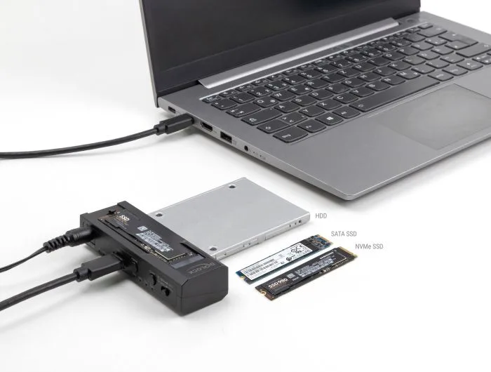 DELOCK docking station για M.2 NVMe/SATA ή 2.5"/3.5" SSD/HDD 64252, 10Gbps, clone function, μαύρο — εικόνα 2