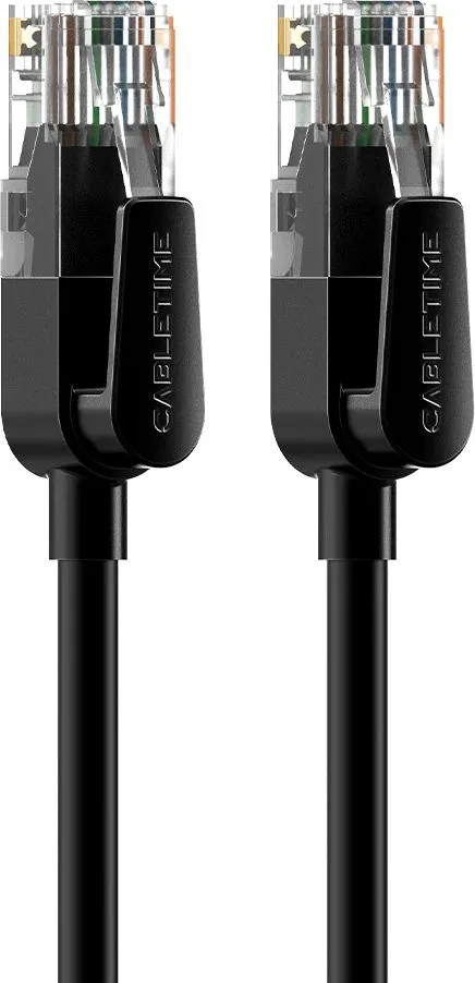 CABLETIME καλώδιο δικτύου CT-CAT6U, CAT 6 UTP, 250 MHz, CCA, 1m, μαύρο — εικόνα 3