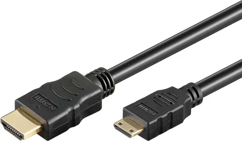 GOOBAY καλώδιο mini HDMI σε HDMI 74082 με Ethernet, 4K/60Hz, 18 Gbps, 1.5m, μαύρο