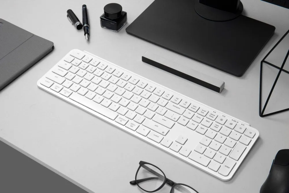 Keychron B6 Pro (B6P-K8) Ultraslim Wireless BT Keyboard ZMK Online customizen-Ivory White 100% US — εικόνα 3