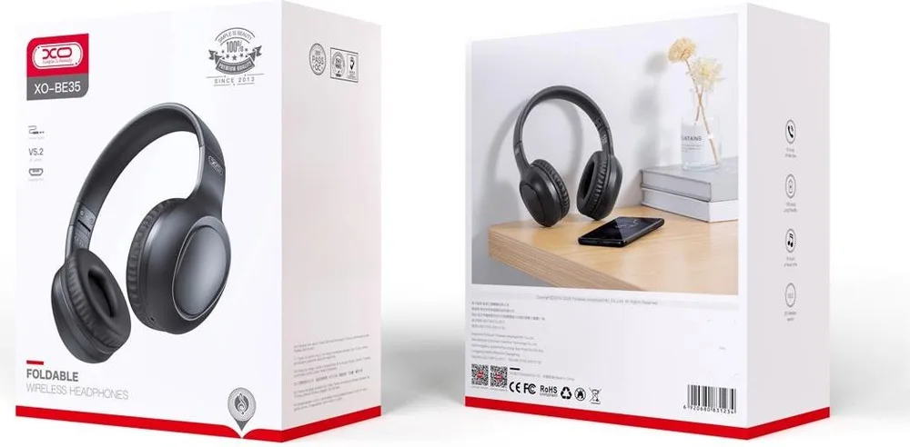 XO BE35 Elegant Bluetooth ακουστικά κεφαλής, μαύρα — εικόνα 2