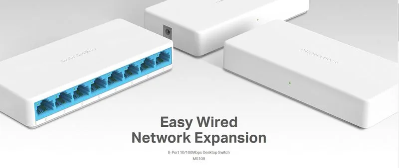 MERCUSYS Desktop Switch MS108, 8x 10/100 Mbps, Ver. 2 — εικόνα 2