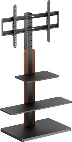 POWERTECH βάση τηλεόρασης δαπέδου PT-1422, 32-75", έως 40kg, με ράφια