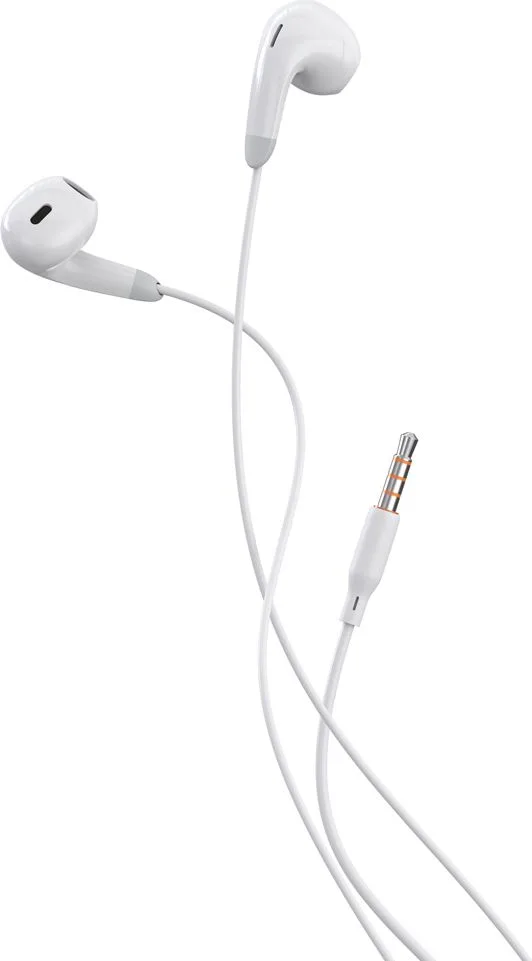 CELEBRAT earphones με μικρόφωνο G27, 3.5mm σύνδεση, Φ14mm, 1.2m, λευκά — εικόνα 3