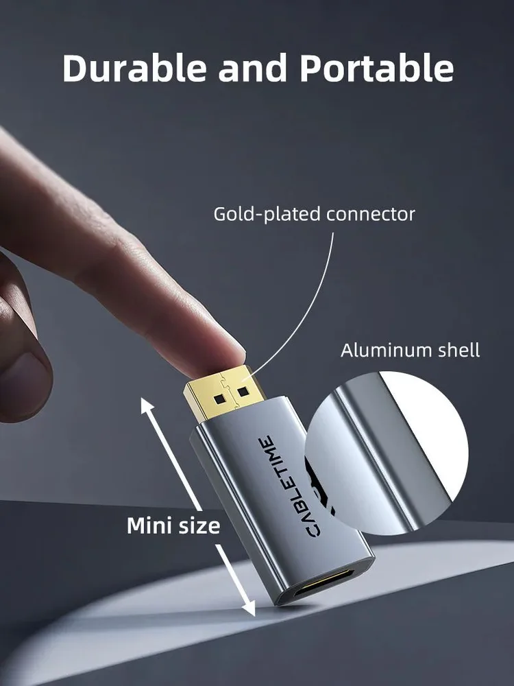 CABLETIME αντάπτορας DisplayPort σε HDMI CT-DMHF4K-AG3, 4K/30Hz, γκρι — εικόνα 2