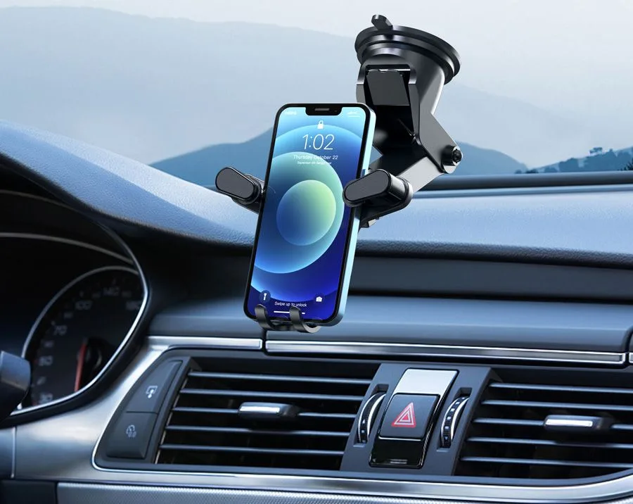 CELEBRAT βάση smartphone αυτοκινήτου HC-08, ταμπλό & αεραγωγών, μαύρη — εικόνα 2