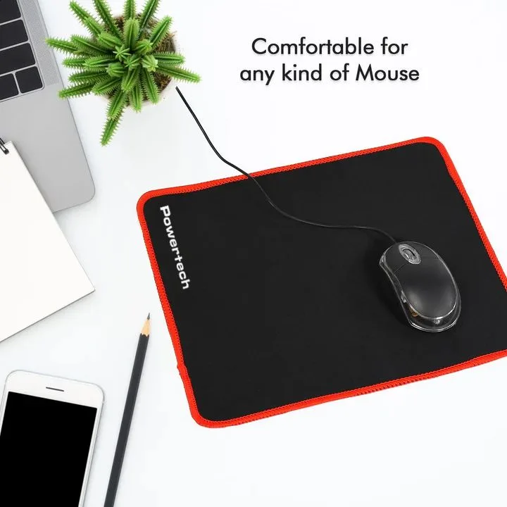 POWERTECH gaming mouse pad PT-1282, 30x25x0.3cm, μαύρο — εικόνα 2