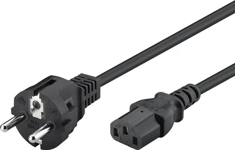 POWERTECH καλώδιο τροφοδοσίας CAB-P048, 3x 0.75mm², copper, 1m, μαύρο