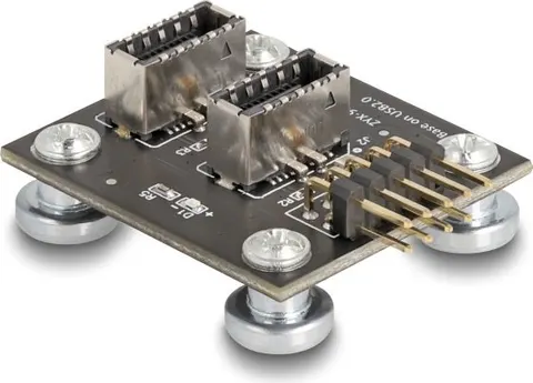 DELOCK αντάπτορας USB 2.0 Pin σε 2x USB Type-E Key A 67176 με USB pin καλώδιο
