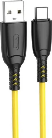 XO NB245 καλώδιο φόρτισης ΣΙΛΙΚΟΝΗΣ Suluo Series Type-C, 1M, ΚΙΤΡΙΝΟ