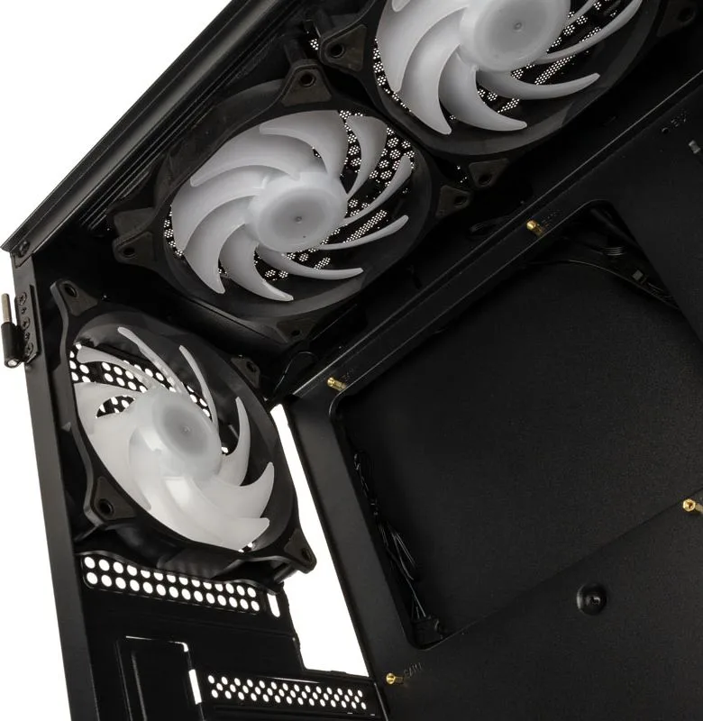 Kolink Observatory MX Mesh ARGB Midi Tower Case – Black/White (with 5 ARGB fans - 2x140mm & 3x120mm) — εικόνα 3