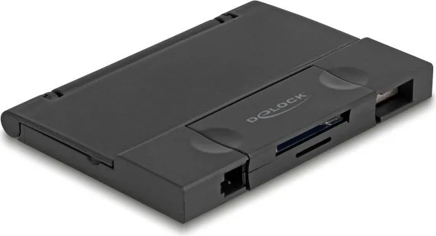 DELOCK card reader 91014 για SD & micro SD, με θήκη, USB/USB-C, 5Gbps, μαύρο — εικόνα 4