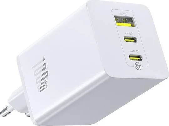 BASEUS Enerfill FE11, φορτιστής ΓΡΗΓΟΡΗΣ φόρτισης, 3 ΘΥΡΕΣ, 100W, ΛΕΥΚΟΣ — εικόνα 2