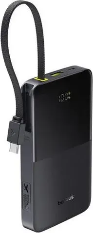 BASEUS Enerfill FC51 BIPOW2 PRO, Powerbank, 20000MAh, με καλώδιο Type-C, 22.5W, με ΨΗΦΙΑΚΗ οθόνη, μαύρο