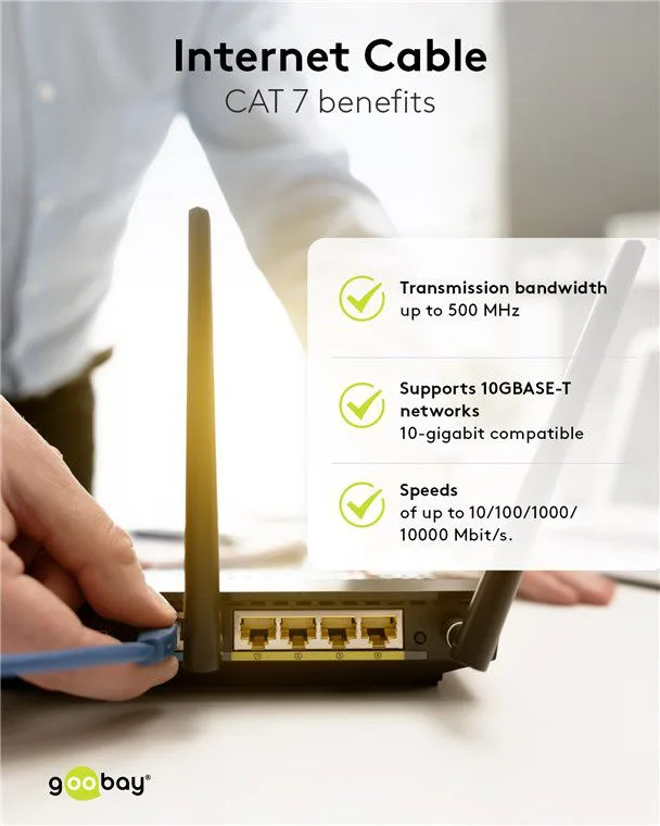 GOOBAY καλώδιο δικτύου 91626, CAT 7 S/FTP, copper, 500MHz, 5m, μαύρο — εικόνα 5