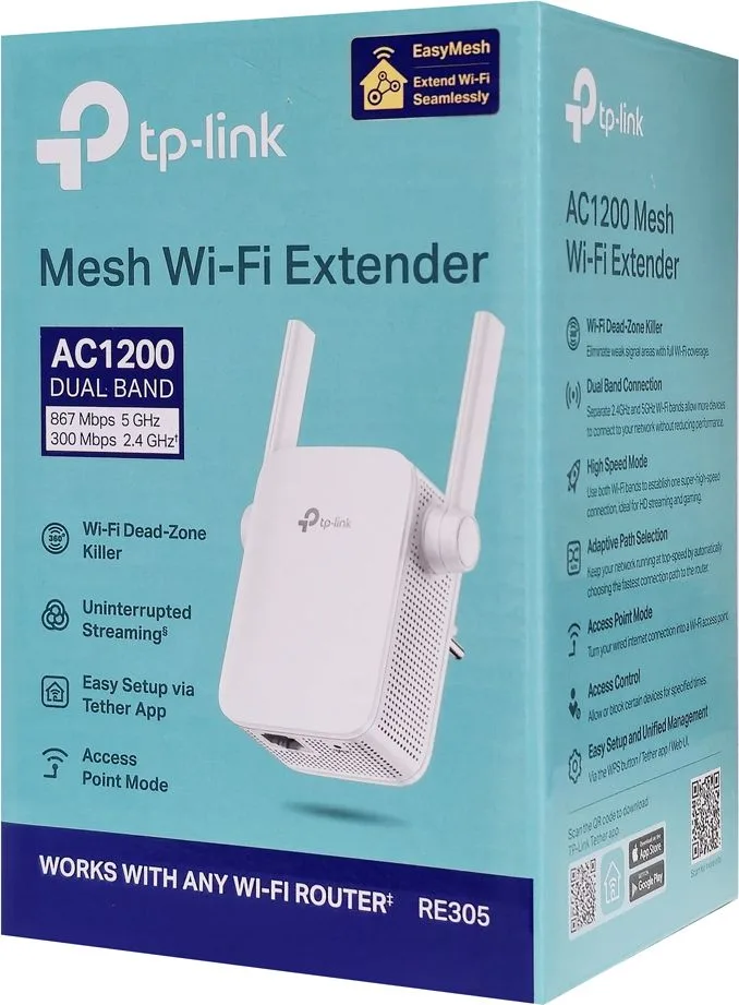 TP-LINK AC1200 Wi-Fi Range Extender RE305, dual band, V4.40 — εικόνα 6