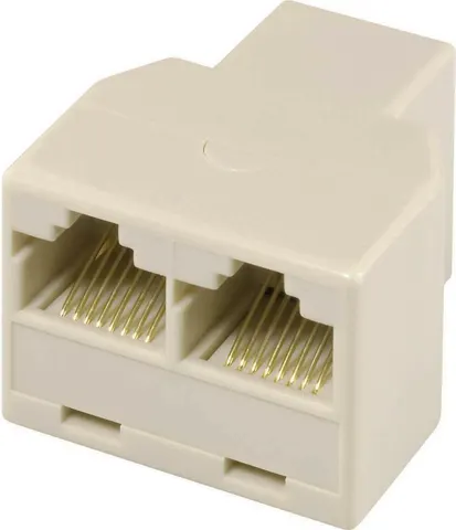 POWERTECH Αντάπτορας RJ45 (F) σε 2x RJ45 (F) CAB-N128, λευκό