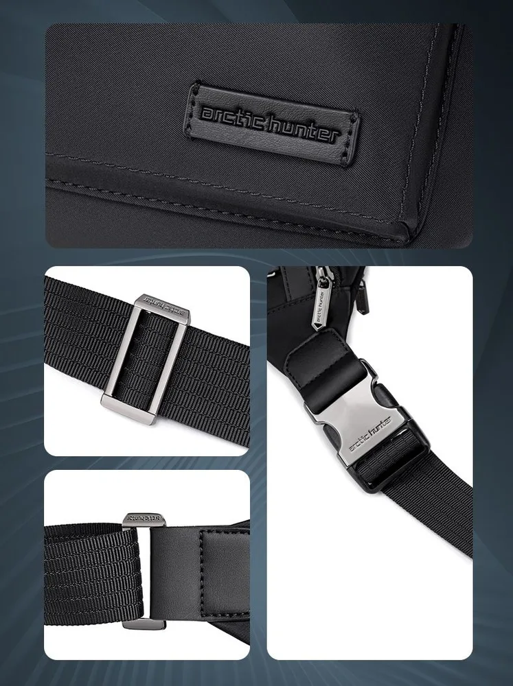 ARCTIC HUNTER τσάντα Crossbody XB00837, 3.5L, μαύρη — εικόνα 5