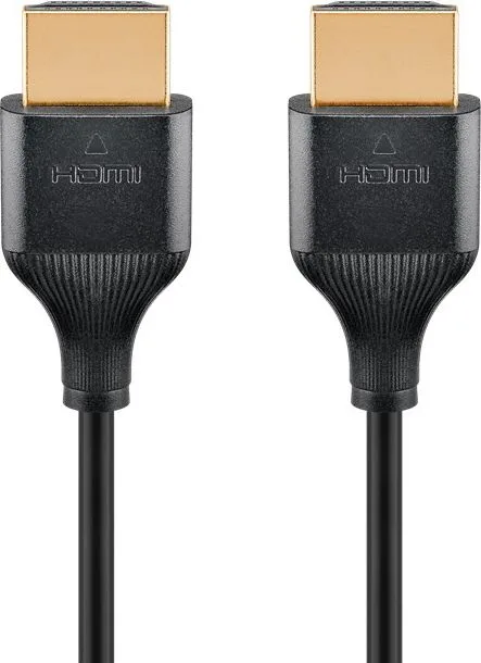 GOOBAY καλώδιο HDMI 75296 με Ethernet, slim, 4K/60Hz, 18 Gbps, 5m, μαύρο — εικόνα 2