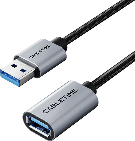CABLETIME καλώδιο προέκτασης USB CT-AMAF1, 5Gbps, 2m, μαύρο