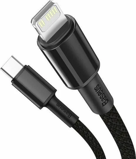 BASEUS High Density, καλώδιο ΓΡΗΓΟΡΗΣ φόρτισης, Type-C ΣΕ Lightning, 20W, 2m, μαύρο — εικόνα 2