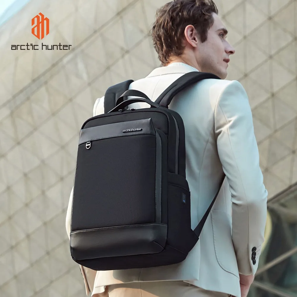 ARCTIC HUNTER τσάντα πλάτης B00672 με θήκη laptop 15.6", 15L, μαύρη — εικόνα 2
