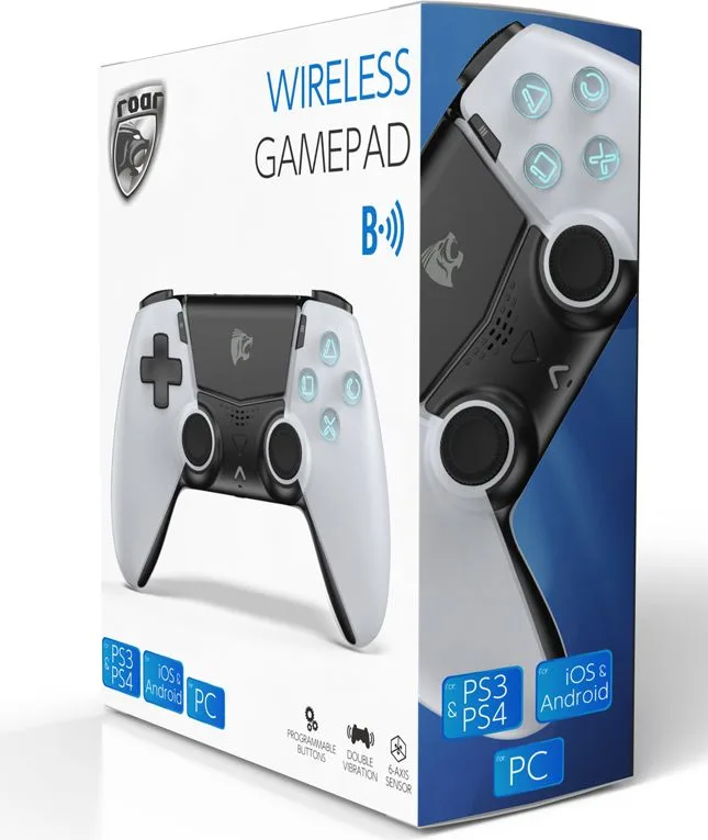 ROAR bluetooth gamepad RR-0021 για PS3/PS4, PC, iOs & android, λευκό — εικόνα 4