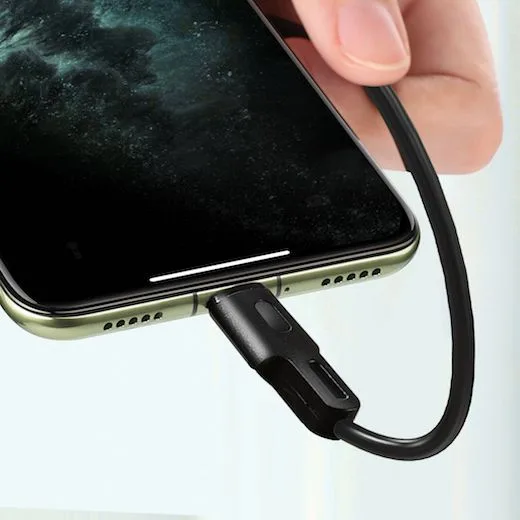 ROCKROSE καλώδιο USB σε Micro USB Beta AM Mini, 2.4A, 30cm, μαύρο — εικόνα 4