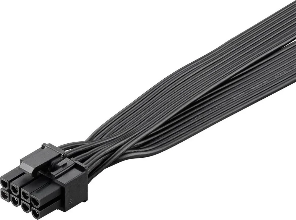 GOOBAY καλώδιο 8 pin σε 2x 6+2 pin PCIe 59714, 23cm, μαύρο — εικόνα 2