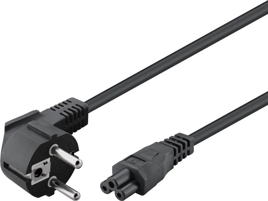 GOOBAY καλώδιο τροφοδοσίας 44877, γωνιακό, 0.75mm², 3m, μαύρο — εικόνα 2