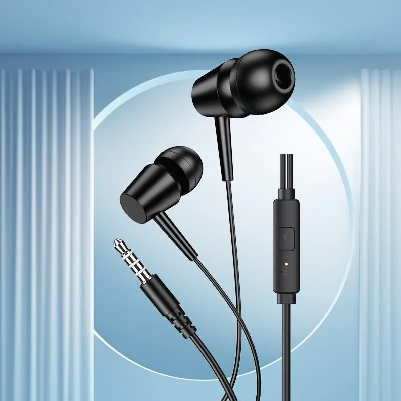 KAKUSIGA earphones με μικρόφωνο KSC-1303, 3.5mm σύνδεση, 10mm, 1.1m, μαύρα — εικόνα 3
