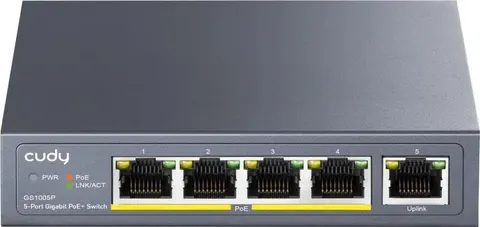 Cudy GS1005PTS1 5-PORT Gigabit Poe+ Switch With 1 SFP Port 120W V2.0