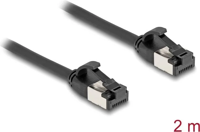 DELOCK καλώδιο δικτύου 80184, CAT 8.1 U/FTP, 40Gbps, εύκαμπτο, 2m, μαύρο — εικόνα 2