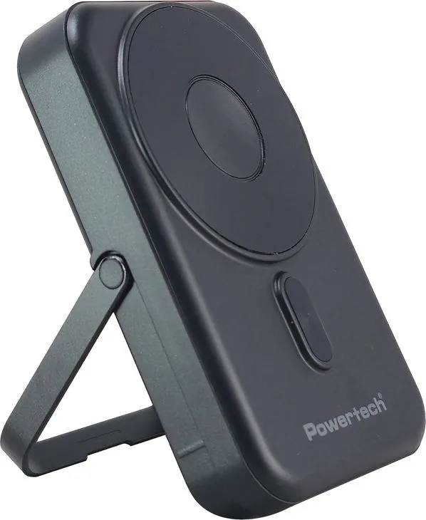 POWERTECH power bank με οθόνη PT-1416, 10000mah, magnetic wireless, 22.5W, μαύρο — εικόνα 5