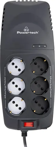 POWERTECH σταθεροποιητής ρεύματος PT-1496, 2000VA/1000W, 6x schuko