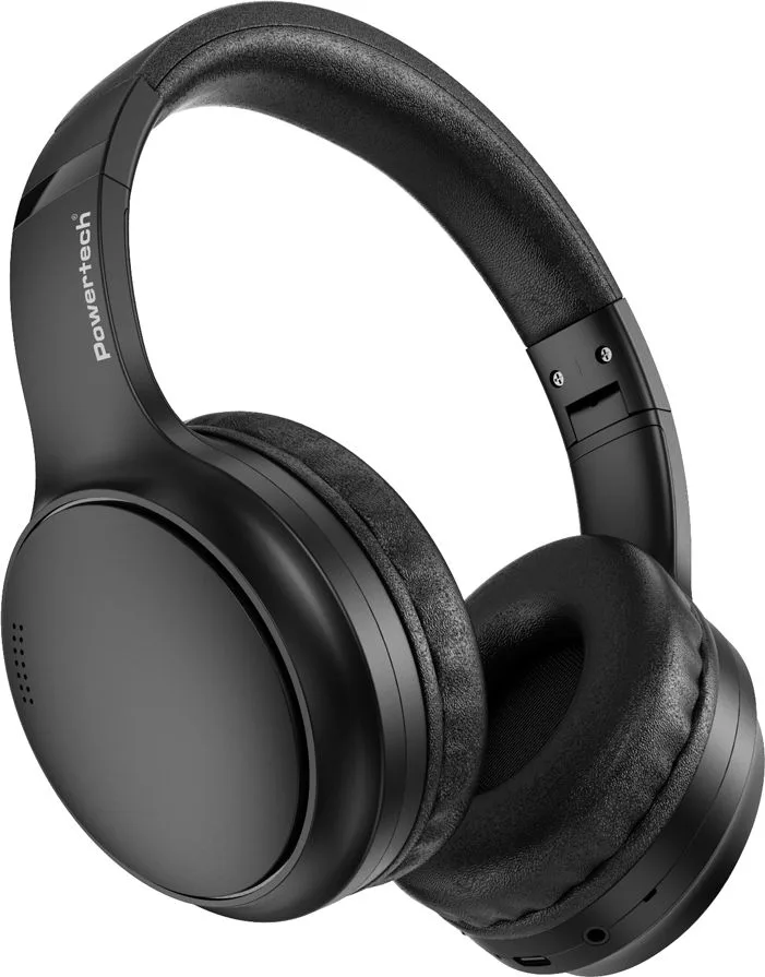 POWERTECH headphones PT-1463, ενσύρματα & ασύρματα, ANC, 40mm, 500mAh, μαύρα — εικόνα 4